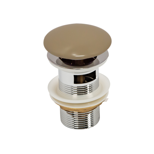 Донный клапан AVS с переливом, бежевый матовый