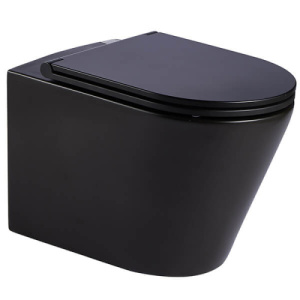 Унитаз подвесной AVS Тоник безободковый, черный матовый