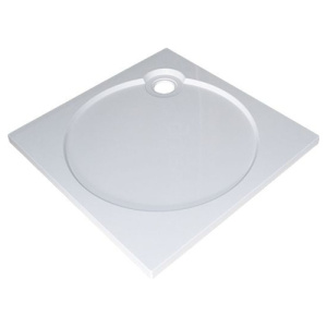 Поддон 100*100*4 литьевой БЕЗ панели БЕЗ ножек Deluxe квадратный GuteWetter