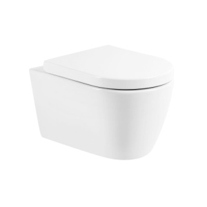 Унитаз подвесной BelBagno Marino BB105CHR+BB105SC безободковый, белый